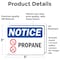 Signmission Propane Sign, Vinyl Decal, 5in W x 3.5in L, 2PK OS-2PACK-NS-D-35-L-17893 - alternate 6